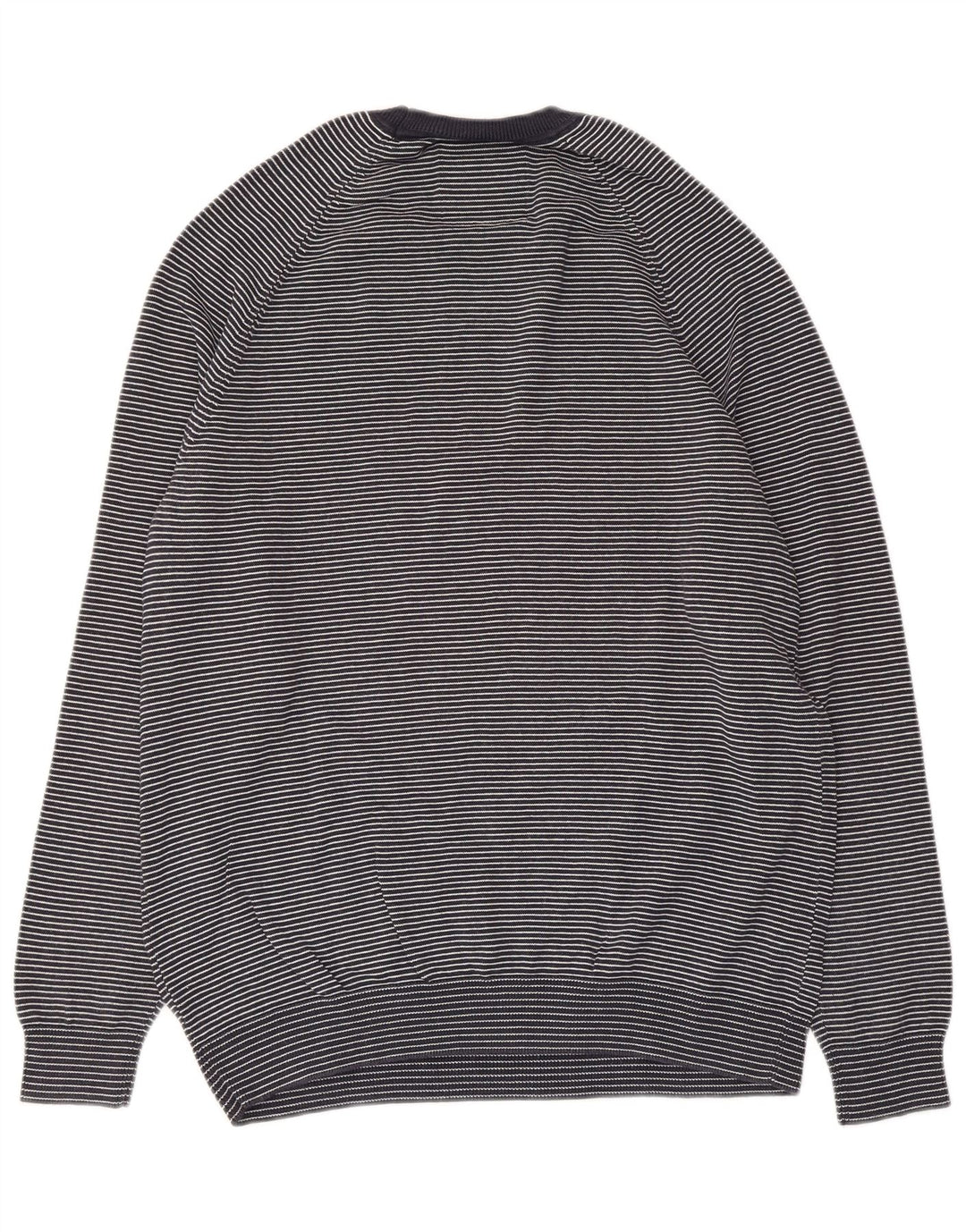 Pulover Superdry pentru bărbați, cu gât crew, bumbac cu dungi mari, albastru