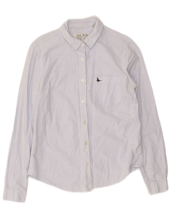 Cămașă Jack Wills pentru femei UK 8 Small Blue Pinstripe Bumbac