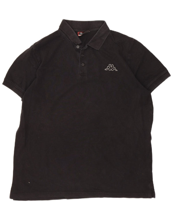 Cămașă polo pentru bărbați Kappa XL bumbac negru