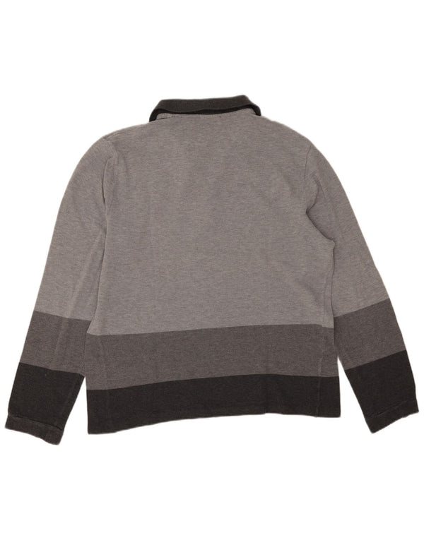 Tricou polo Lacoste pentru bărbați cu mânecă lungă, slim, mărime 7 2XL, gri, bloc de culoare