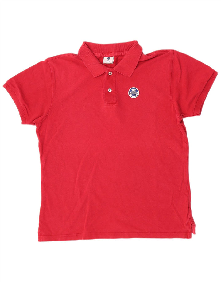 Tricou polo North Sails pentru bărbați, bumbac roșu mediu