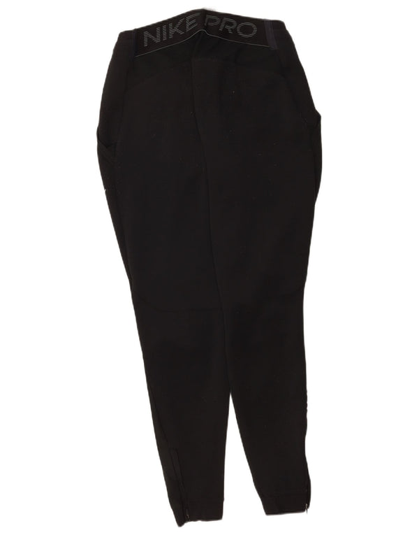 Pantaloni de trening Nike pentru femei Dri Fit Graphic Pantaloni de jogging UK 12 Medium Black