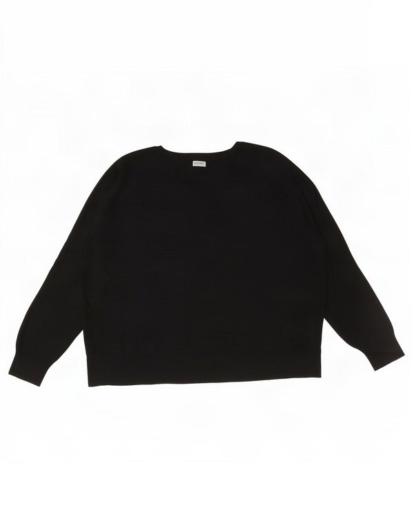 Pulover pentru femei supradimensionat cu gâtul turnat Zara UK 10 Mic Negru