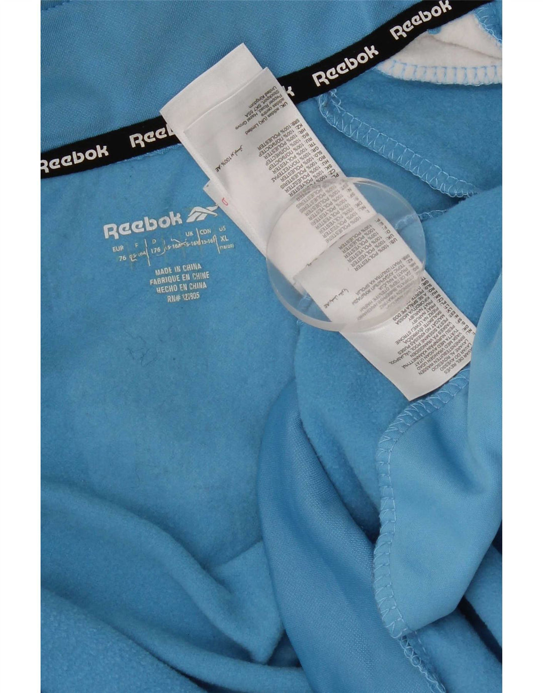 Jachetă de trening pentru băieți Reebok, 15-16 ani, poliester color bloc albastru
