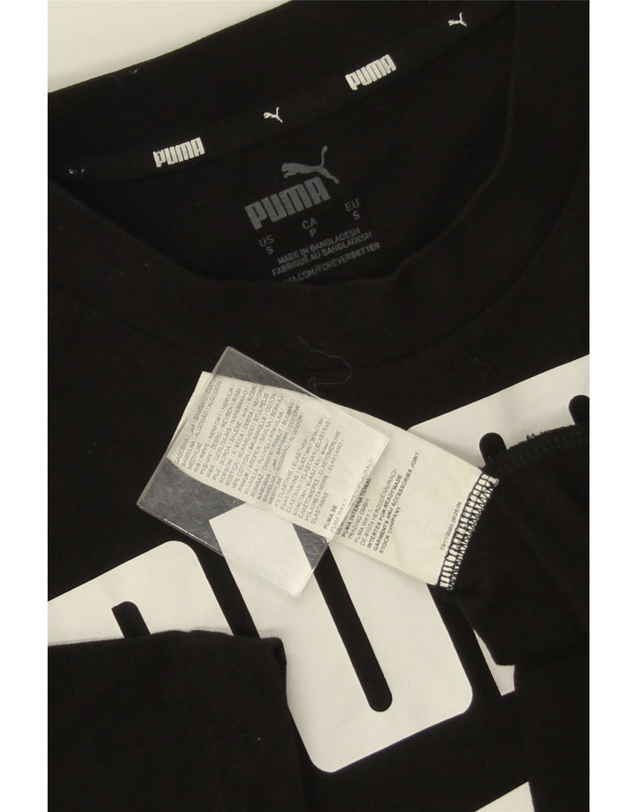 Tricou grafic Puma pentru bărbați Top mic bumbac negru