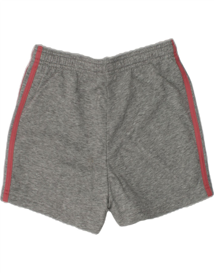 ADIDAS Girls Graphic Sport Shorts 11-12 Years Grey Cotton Vintage Adidas and Second-Hand Adidas from Messina Hembry 