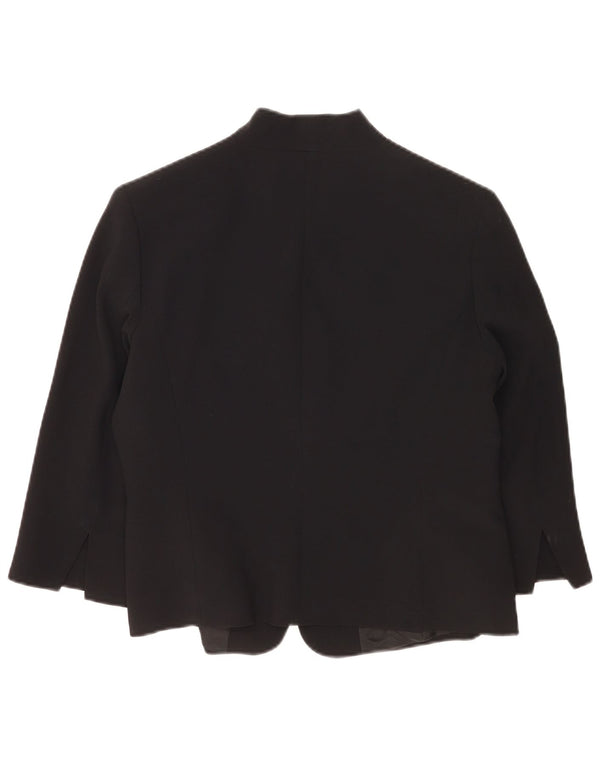 Sacou blazer pentru femei Perte by Krizia cu mânecă 3/4 și 1 nasture UK 14 Medium Negru