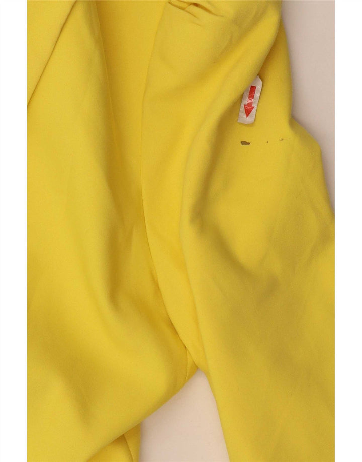 Blazer pentru femei Zara cu 1 nasture UK 12 Poliester galben mediu