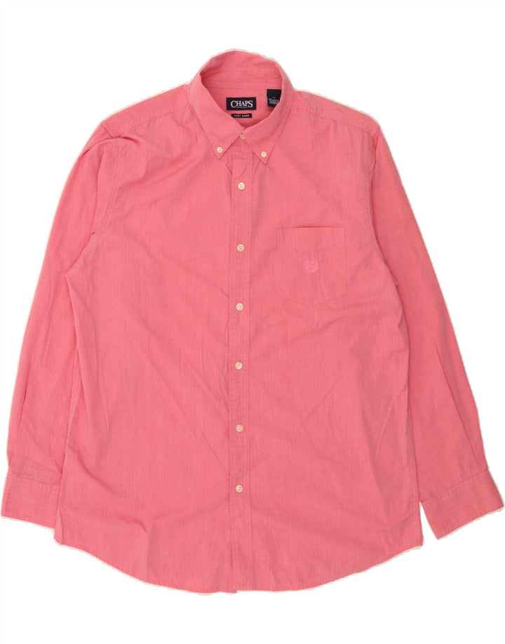 CHAPS Mens Easy Care Shirt Large Pink Cotton Vintage Chaps and Second-Hand Chaps from Messina Hembry 