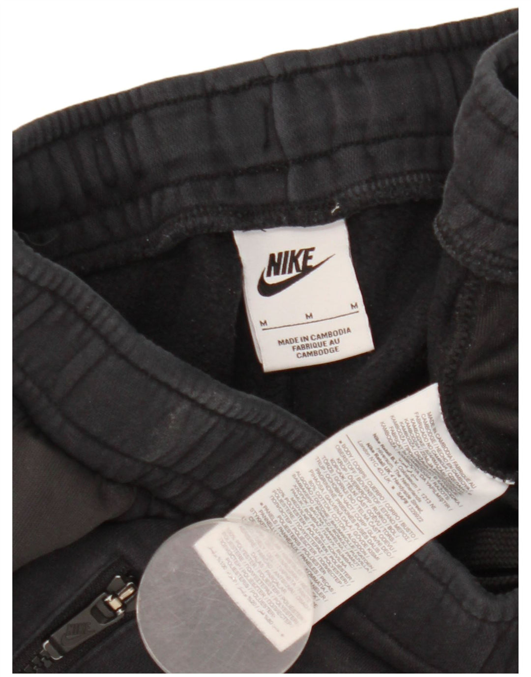 Pantaloni de trening grafic Nike pentru bărbați Pantaloni de jogging, bumbac mediu negru