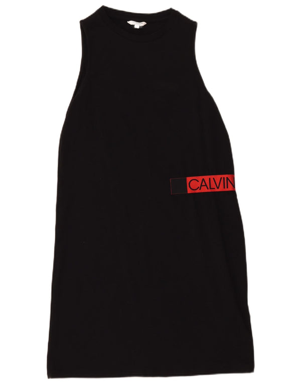 Rochie tricou fără mâneci Calvin Klein pentru femei UK 10 Small Black