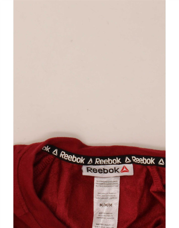Pulover Reebok pentru bărbați, bumbac roșu mediu