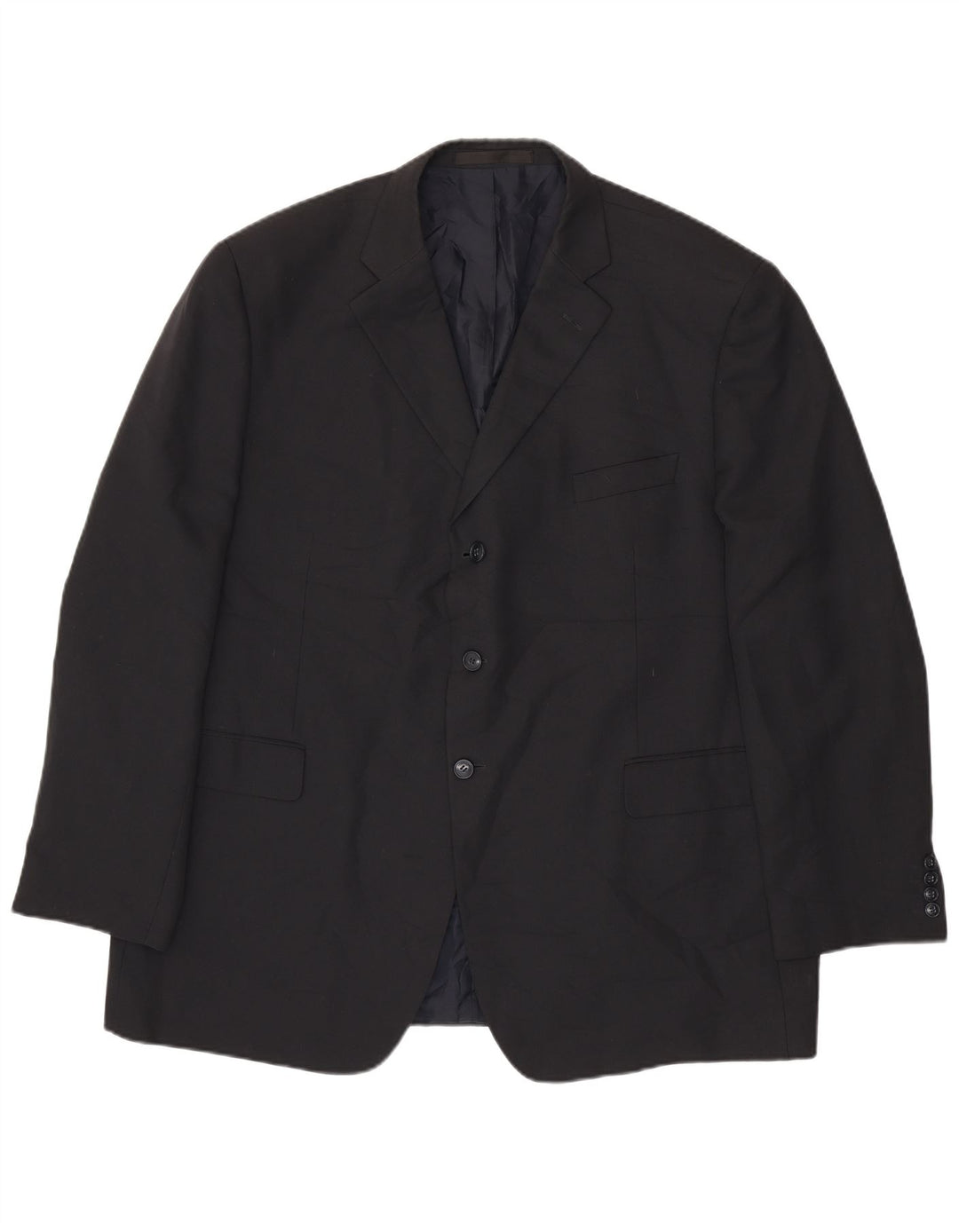 Jachetă pentru bărbați Marks & Spencer, cu 3 nasturi, UK 48 2XL, bleumarin, poliester