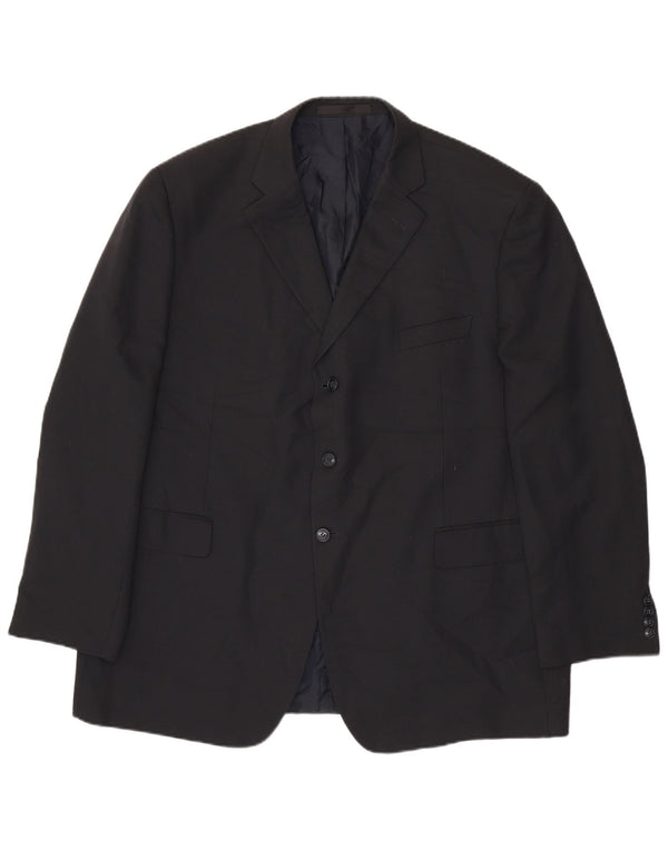 Jachetă pentru bărbați Marks & Spencer, cu 3 nasturi, UK 48 2XL, bleumarin, poliester
