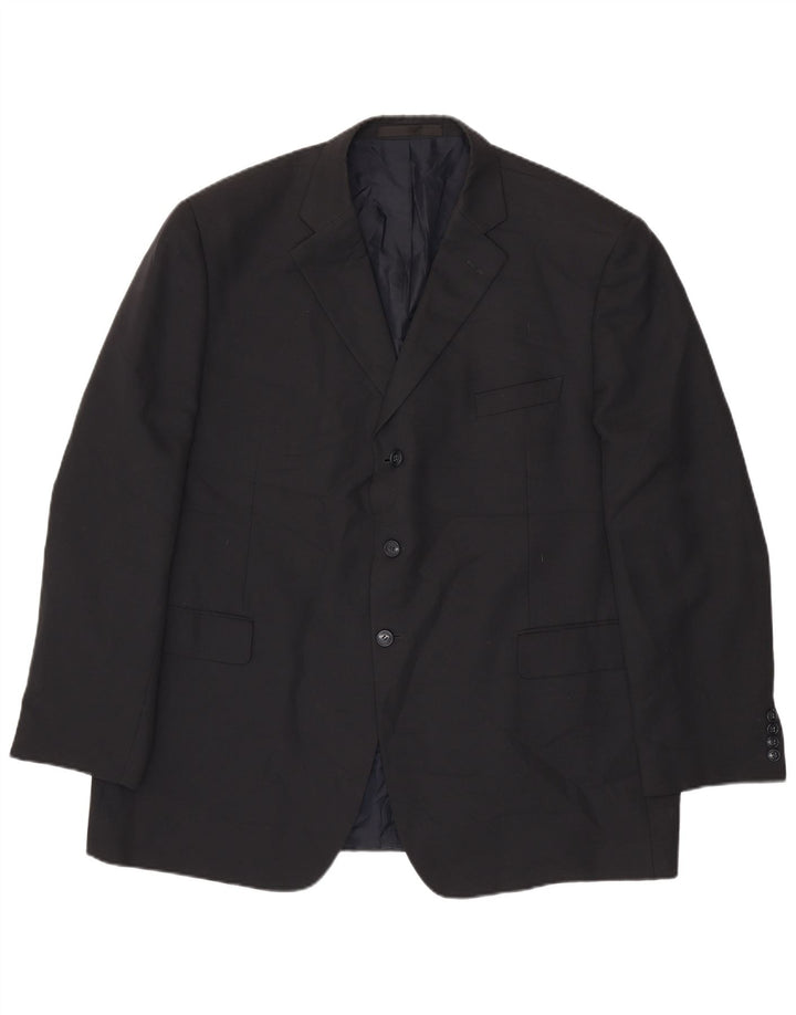 Jachetă pentru bărbați Marks & Spencer, cu 3 nasturi, UK 48 2XL, bleumarin, poliester