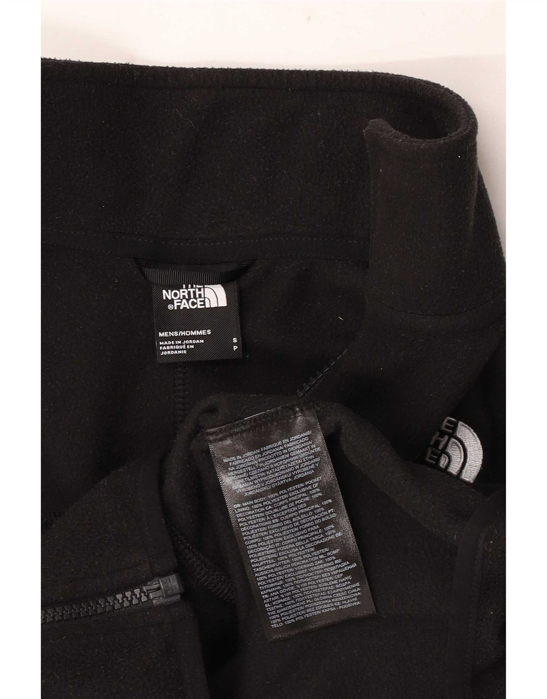 The North Face Mens Liner Fleece Jacket UK 36 Small Black Poliester