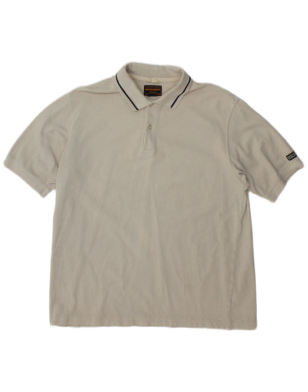 Woolrich Mens Polo Shirt Large Beige Cotton