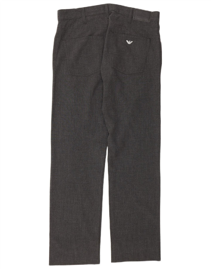 Pantaloni casual drepti pentru bărbați Armani W36 L32 poliester gri