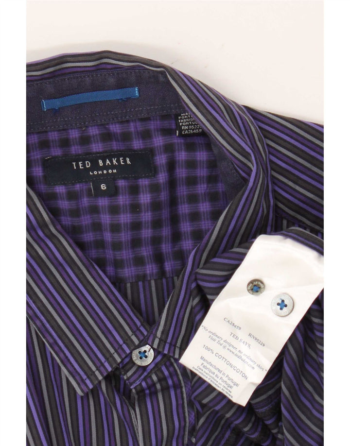 Cămașă pentru bărbați Ted Baker Mărimea 6 2XL Bumbac cu dungi violet