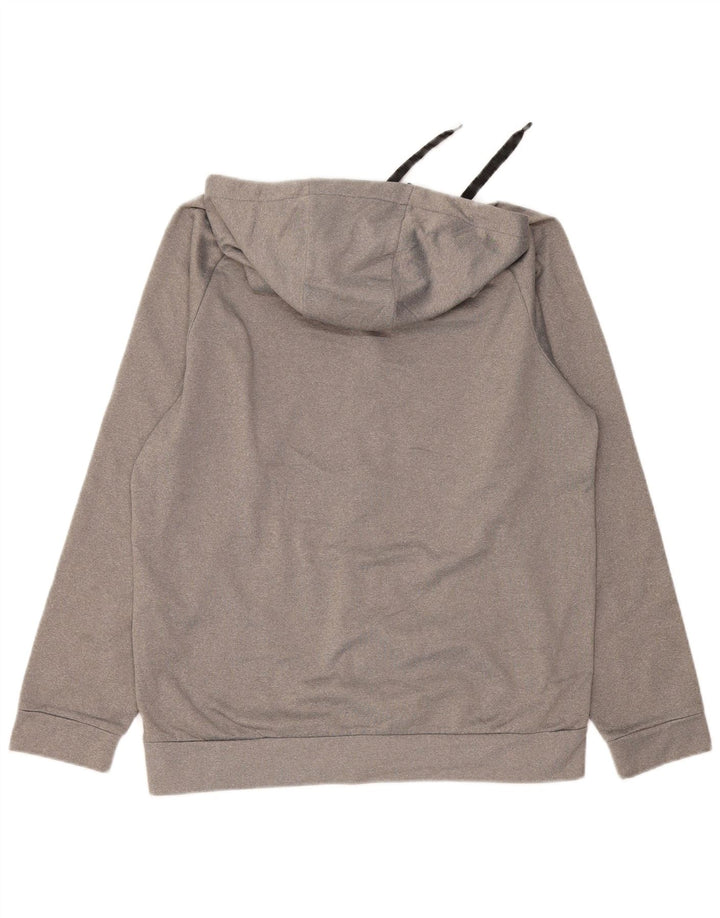 Pulover NIKE pentru bărbați Dri Fit, cu fermoar, poliester, gri mediu