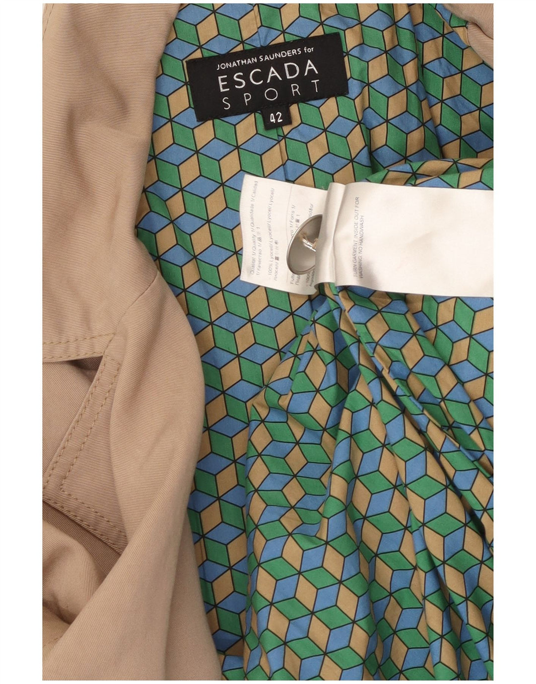 Trenci pentru femei ESCADA EU 42 Lyocell mare bej