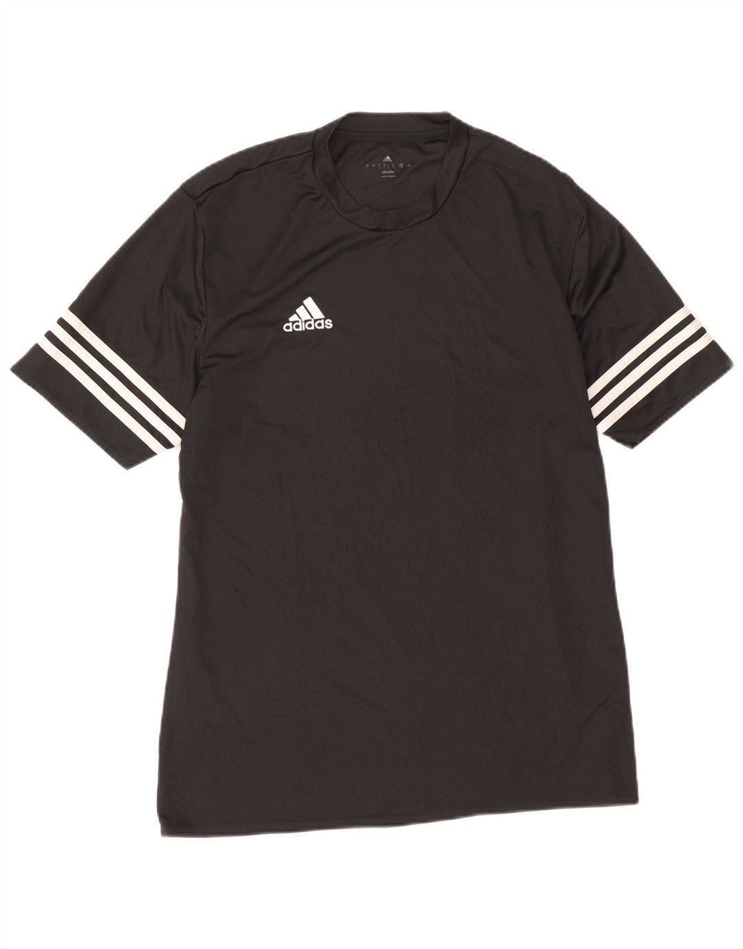 Tricou Adidas Climalite pentru bărbați Top mare din poliester negru