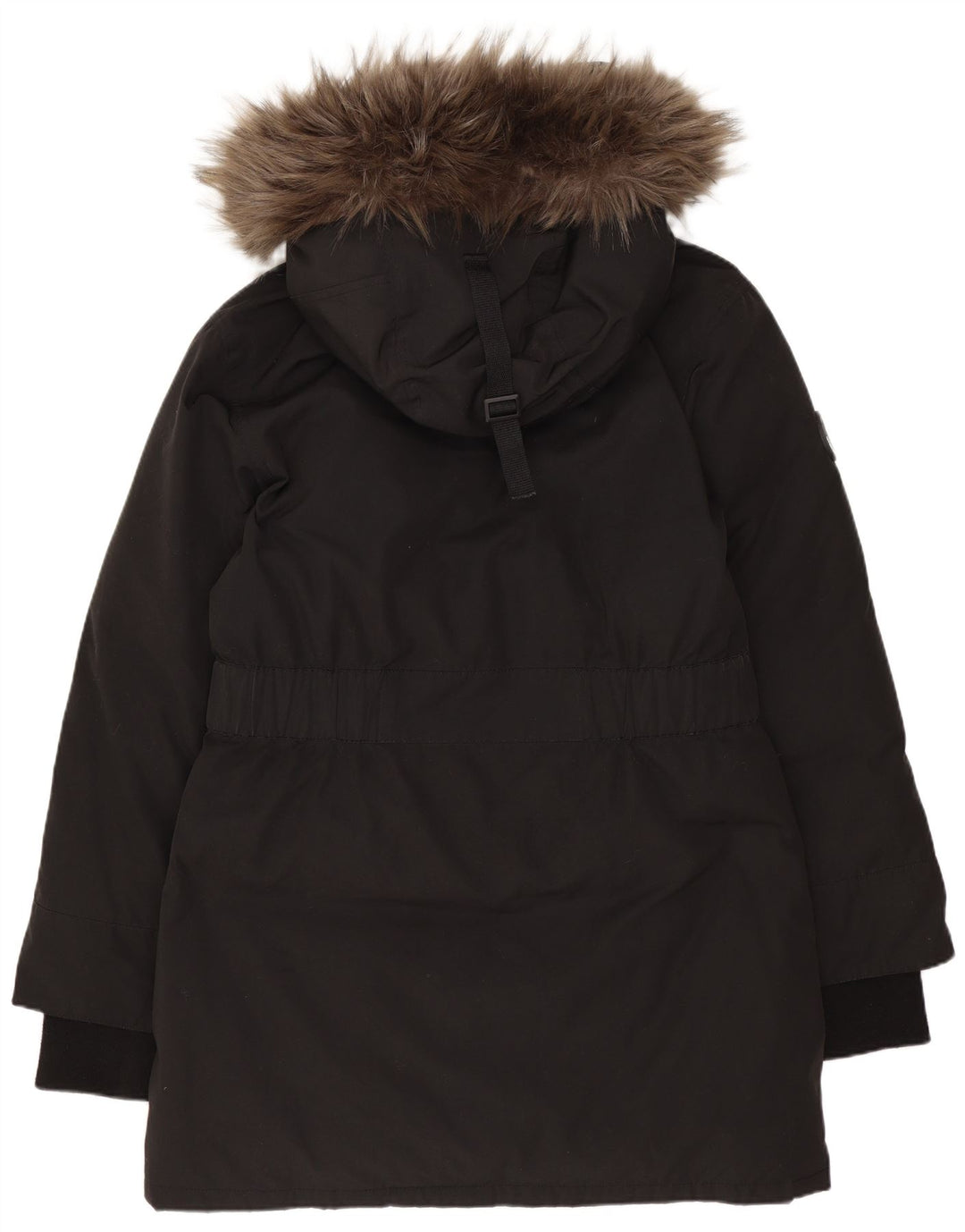 Palton căptușit supradimensionat pentru femei Superdry UK 10 Poliester negru mic