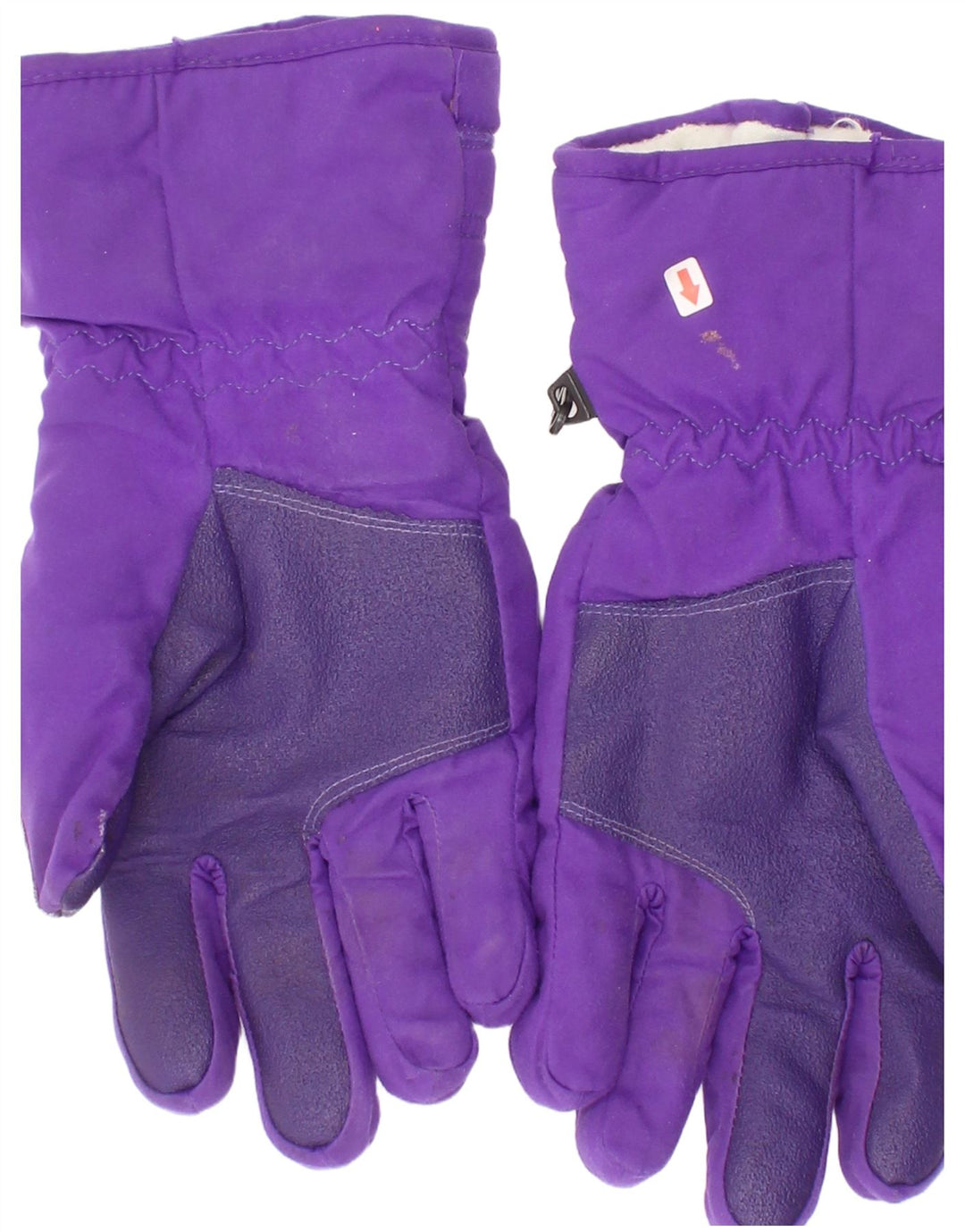 Mănuși de schi vintage pentru femei cu grafică mare violet