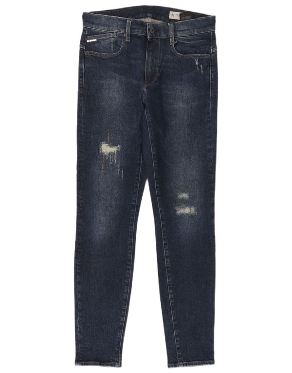 Blugi slim pentru femei G-Star Distressed W28 L30 Bumbac albastru