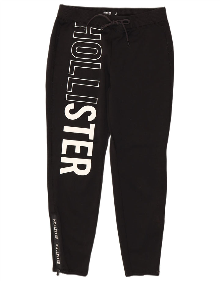 Pantaloni de trening Hollister Graphic pentru bărbați, poliester negru mic
