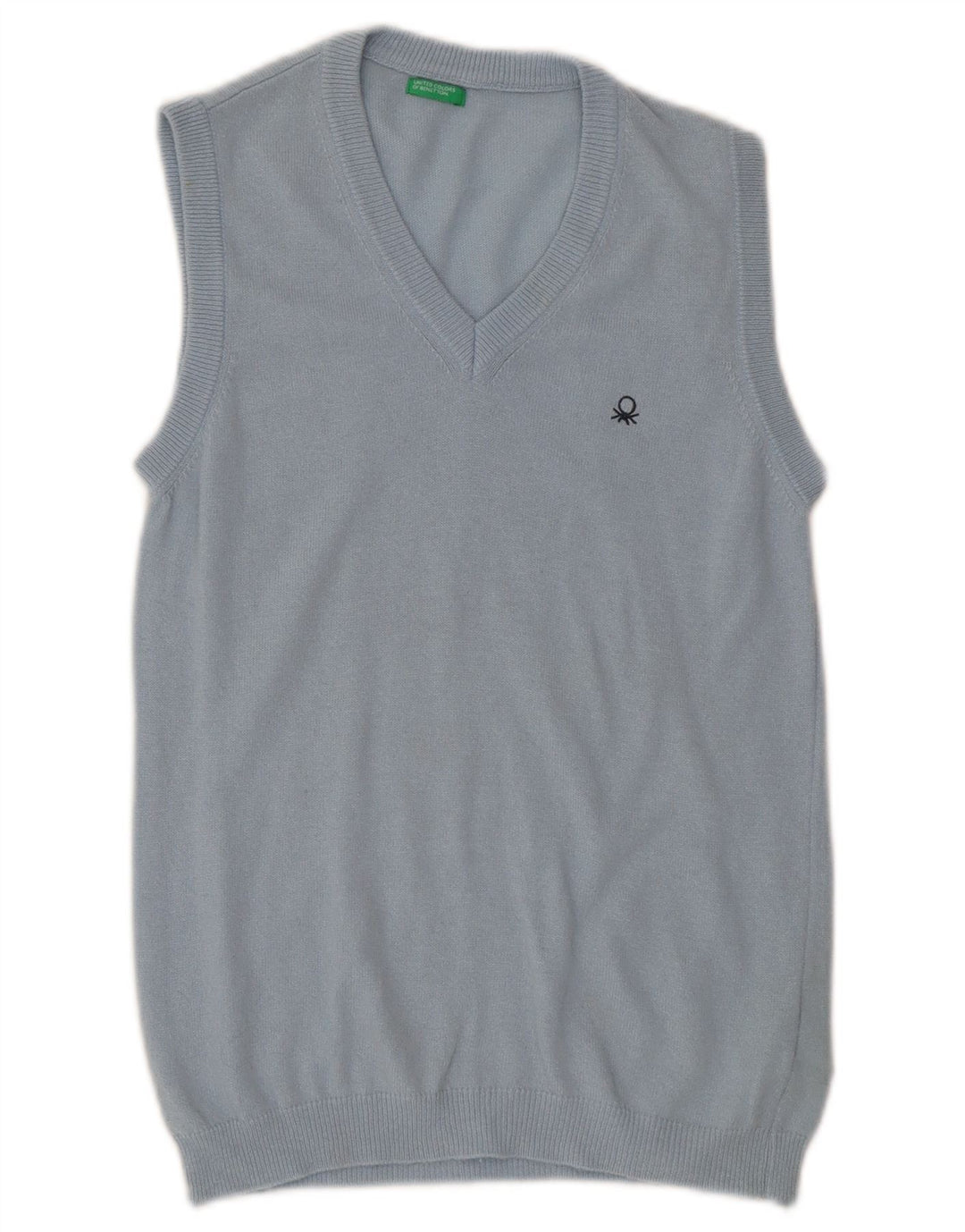 BENETTON Boys Vest Tank Top 10-11 Years XL  Blue Wool