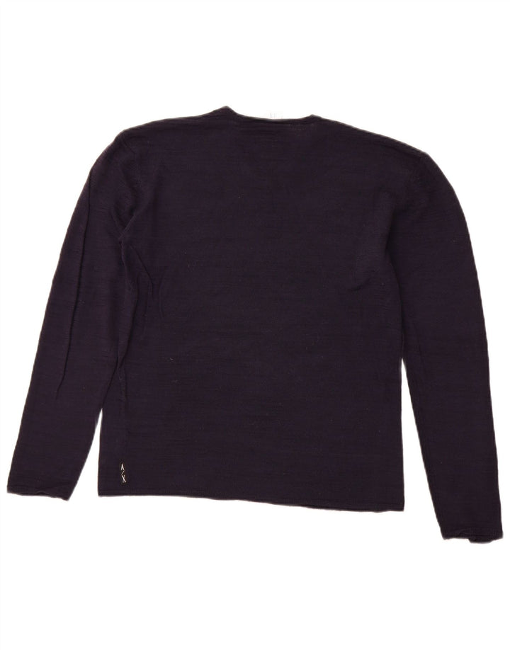 ARMANI EXCHANGE Pulover cu decolteu în V pentru femei UK 12 Medium Bleumarin