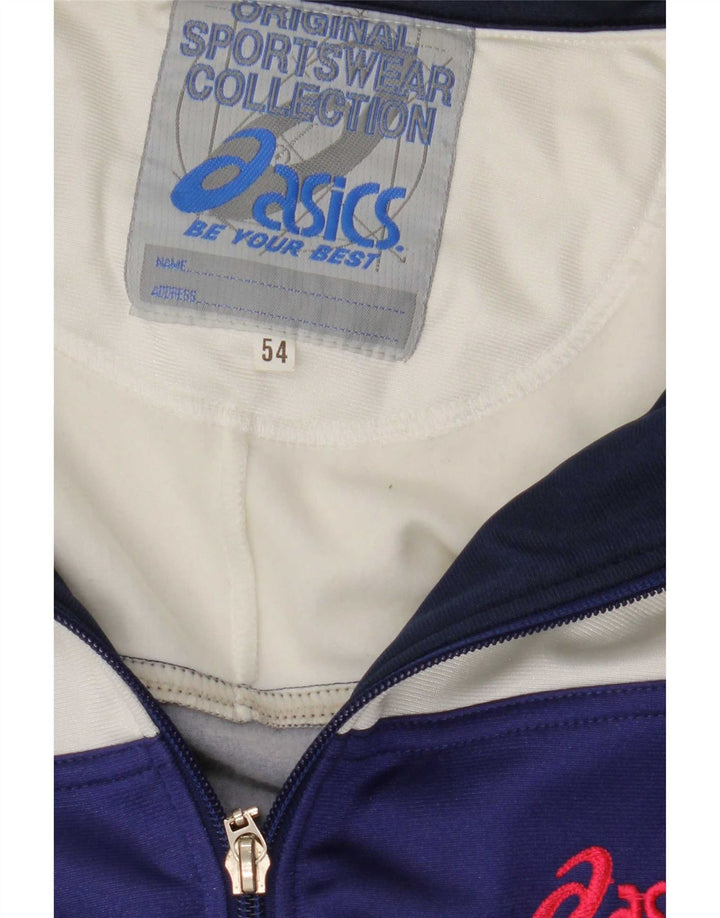 Jachetă de top pentru trening grafic Asics pentru bărbați IT 54 XL, albastru, bloc de culoare