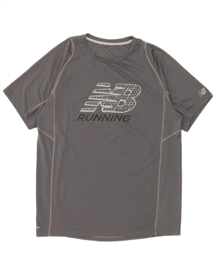 Tricou grafic pentru bărbați New Balance Top Medium Gri Poliester