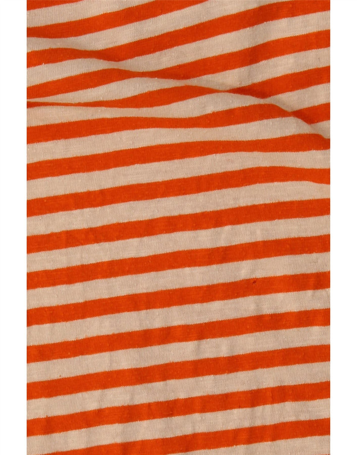 Tricou pentru femei SCOTCH & SODA Top UK 14 mare bumbac cu dungi portocalii