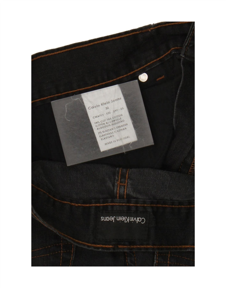 Calvin Klein Blugi drepti pentru bărbați W32 L33 bumbac negru