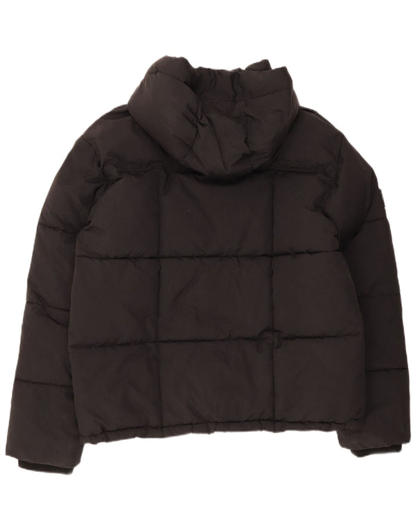 Jachetă căptușită cu glugă Superdry pentru bărbați UK 42 XL Nylon negru