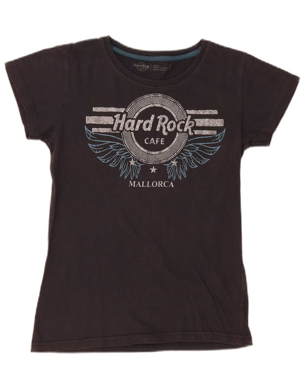 Hard Rock Cafe Mallorca Tricou grafic Top UK 8 Small Grey Bumbac