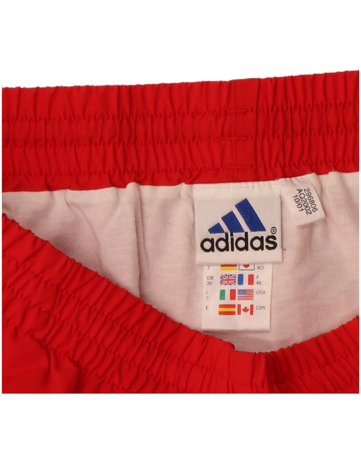 Pantaloni scurți sport adidas pentru bărbați, poliester roșu mare