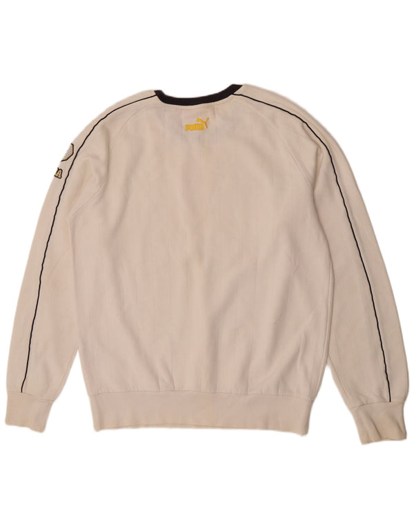 Pulover grafic pentru bărbați Puma, bumbac mare, alb