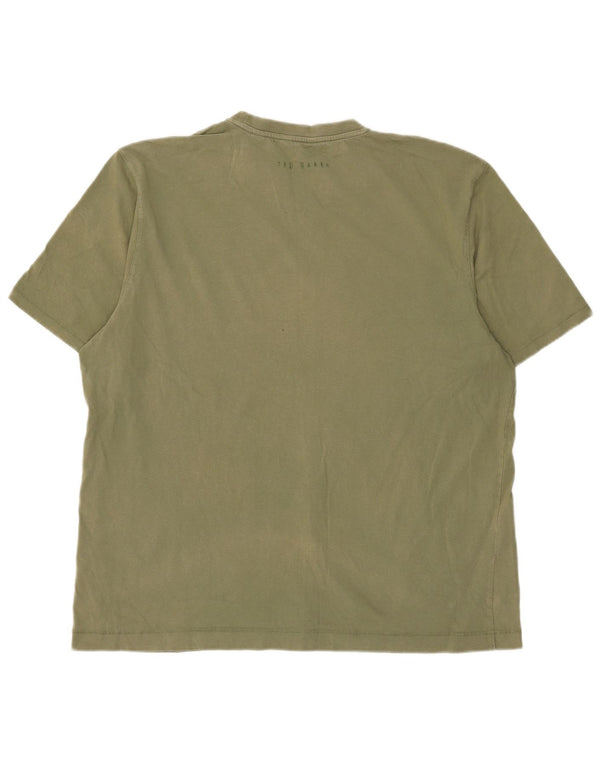 Tricou pentru bărbați Ted Baker Mărimea 6 2XL Bumbac kaki