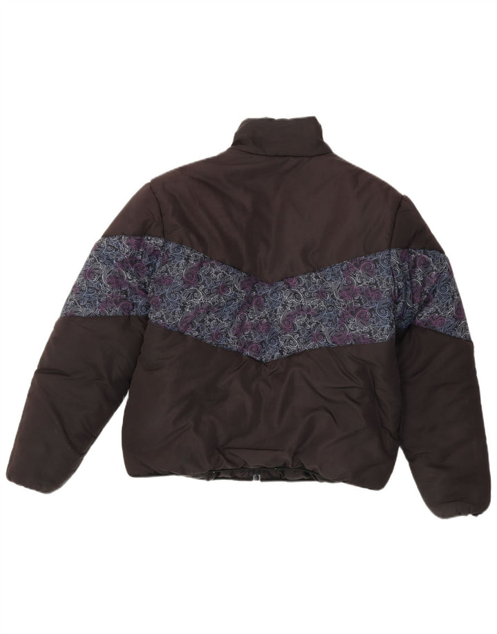 Jachetă căptușită pentru femei Fila Loose Fit UK 14 Medium Black Paisley Poliester