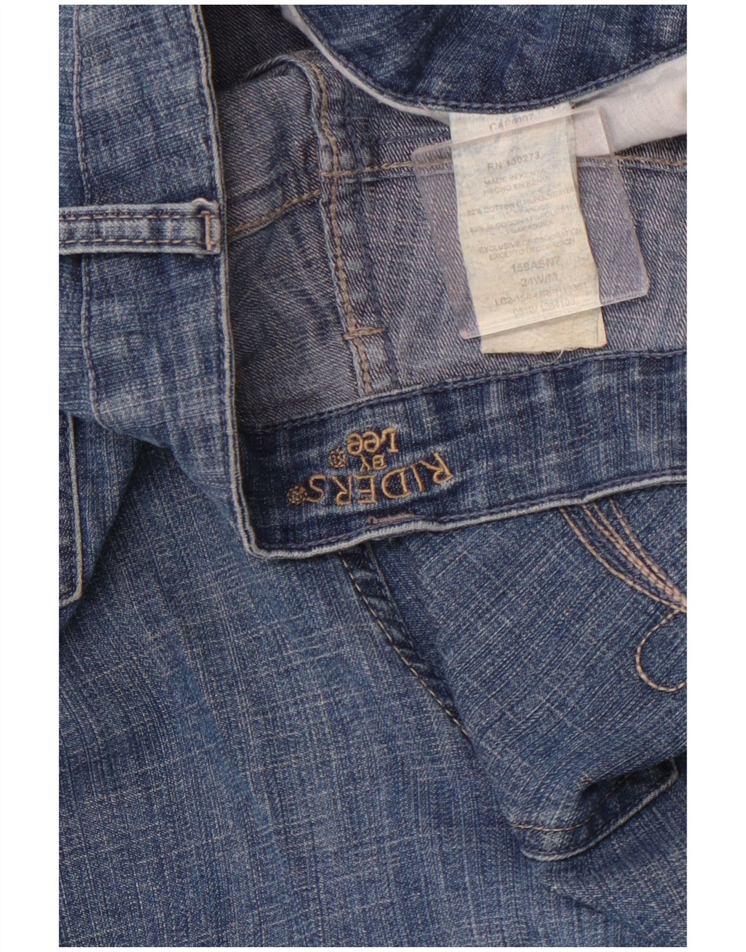 Pantaloni scurți din denim LEE Riders pentru femei US 24 4XL W44 Bumbac albastru