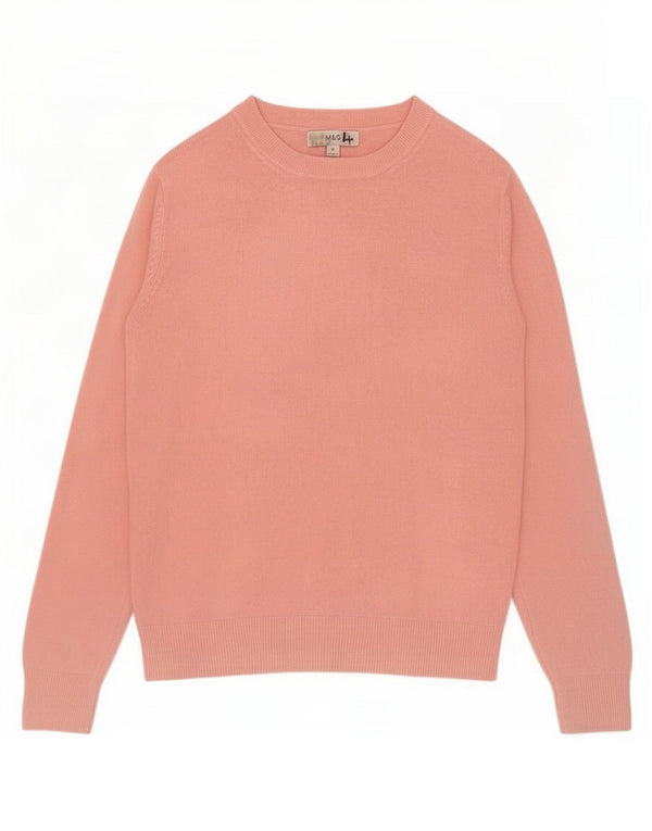 Pulover pentru femei Marks & Spencer, cu gât de barcă, UK 12, acrilic, roz mediu