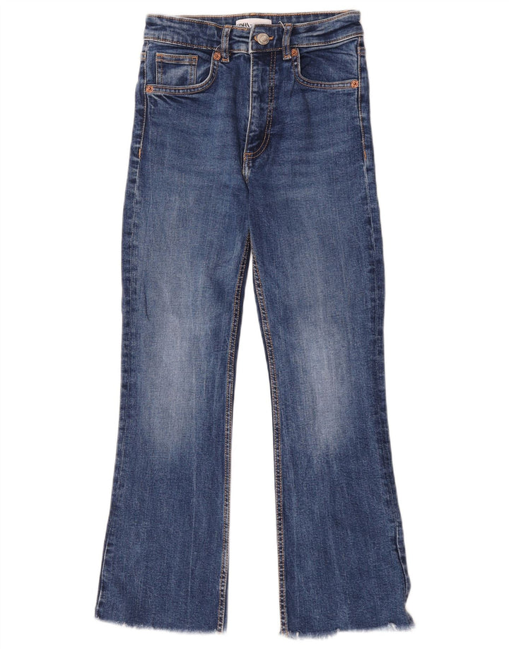 Blugi Zara Femei Bootcut EU 34 2XS W24 L25 Albastru
