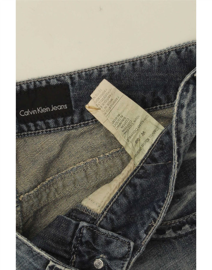 Pantaloni scurți din denim Calvin Klein pentru femei W30, bumbac albastru mediu