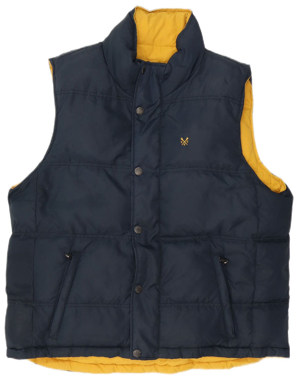 Crew Clothing Gilet căptușit reversibil pentru bărbați UK 44 2XL Bleumarin Poliester