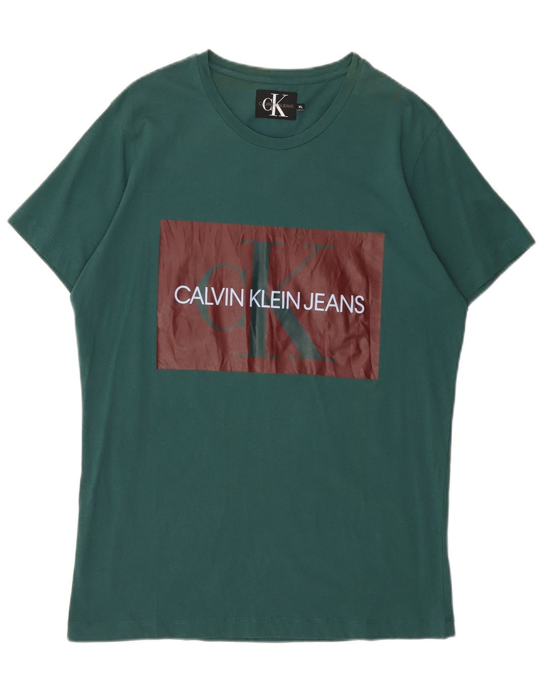 Calvin Klein Jeans Bărbați Slim Graphic Tricou Top XL Verde