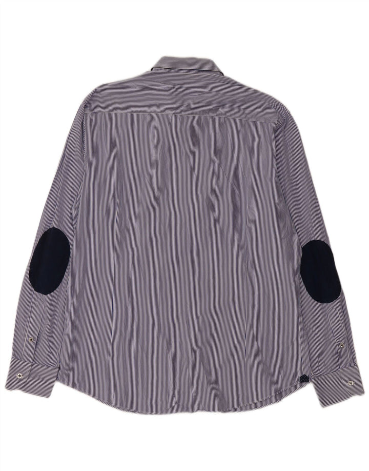 Cămașă pentru bărbați MASSIMO DUTTI XL Blue Pinstripe