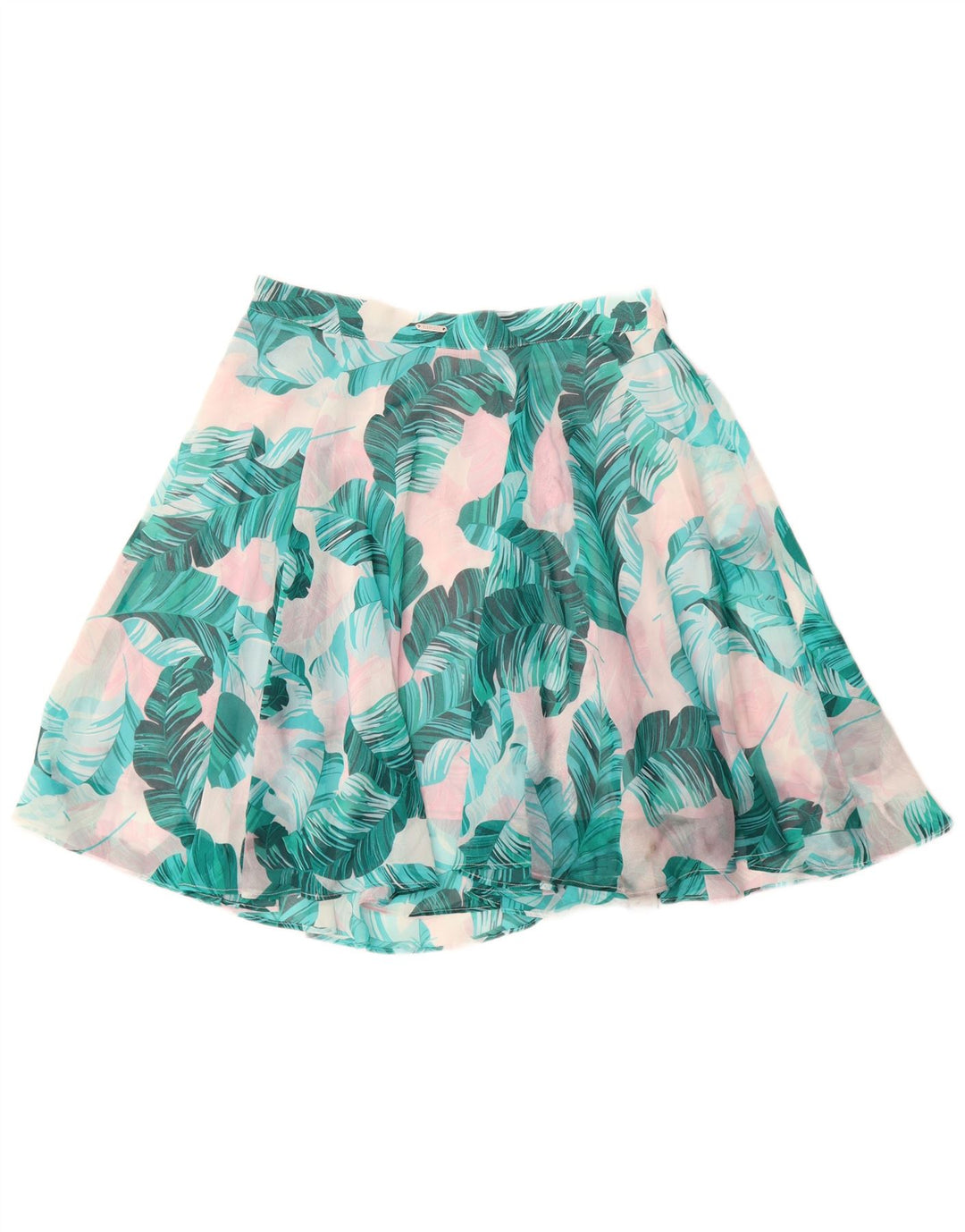 Fustă A-Line GUESS pentru femei UK 12 Medium W28 Blue Floral Poliester